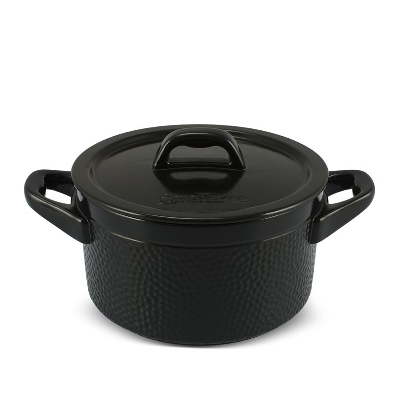 Jogo De Panelas De Cerâmica Ceraflame Martelado+ 5 Pcs Preto - Image 2