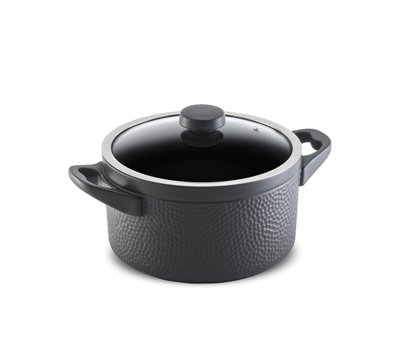 CACAROLA MARTELADA 24CM 5000ML GRAFITE
