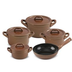 - CONJUNTO MARTELADO 5 PCS COBRE