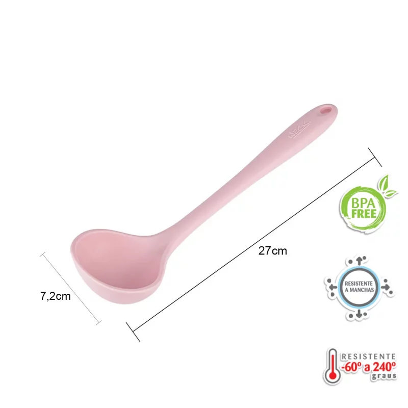 Kit de Utensílios de Silicone Weck 11 Peças – Rosa - Image 3