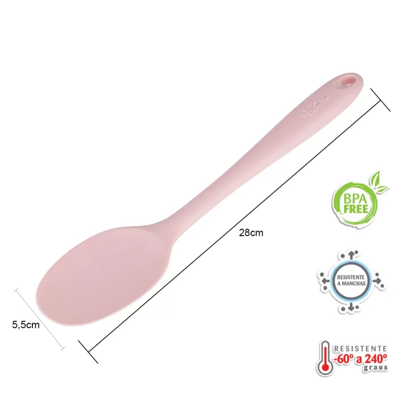 Kit de Utensílios de Silicone Weck 11 Peças – Rosa - Image 9
