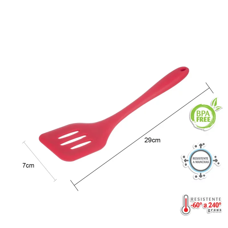Kit de Utensílios de Silicone Weck 11 Peças – Vermelho - Image 8