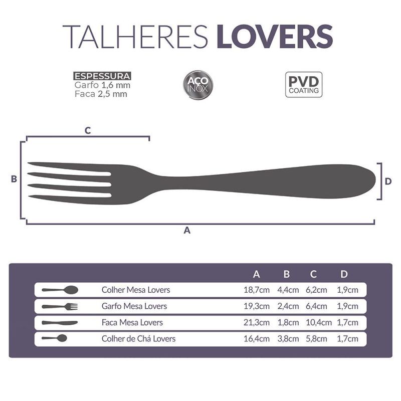 Faqueiro 16 Peças Lovers Gourmet Mix - Blue - Image 11