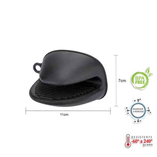 Par de luvas Silicone Pega Panela Preta - Weck - Image 2