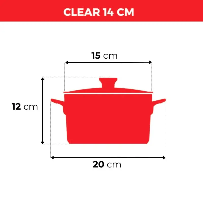 Jogo De Panelas De Cerâmica Ceraflame Clear+ 5 Pcs  - Chocolate - Imagem 3