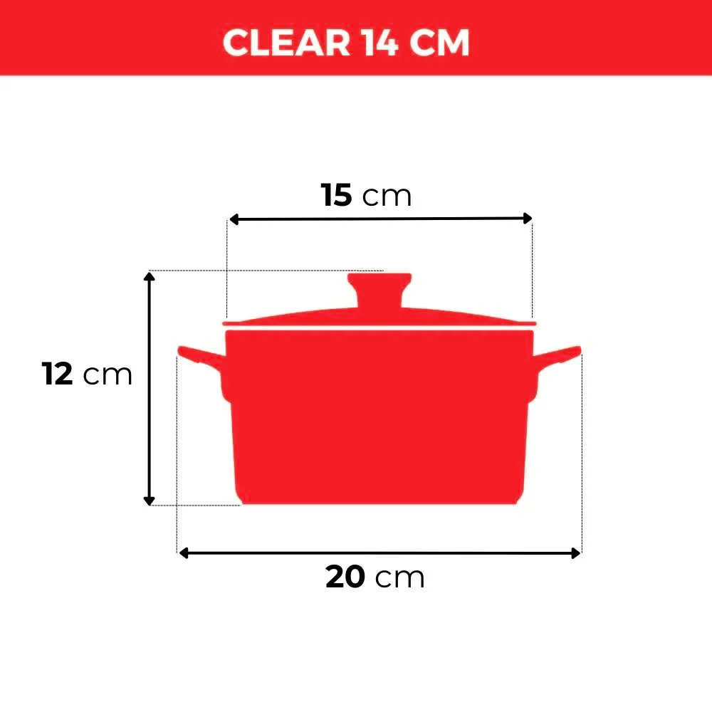 Jogo De Panelas De Cerâmica Ceraflame Clear+ 5 Pcs  - Chocolate - Imagem 3