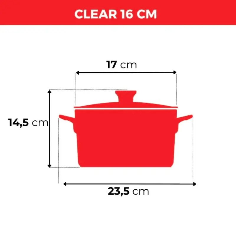 Jogo De Panelas De Cerâmica Ceraflame Clear+ 5 Pcs  - Chocolate - Imagem 4