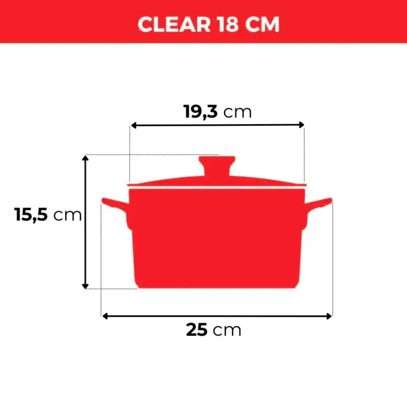 Jogo De Panelas De Cerâmica Ceraflame Clear+ 5 Pcs  - Chocolate - Imagem 5