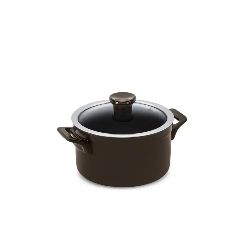 Caçarola Ceraflame Clear 18cm 2000ML Chocolate (Indução)