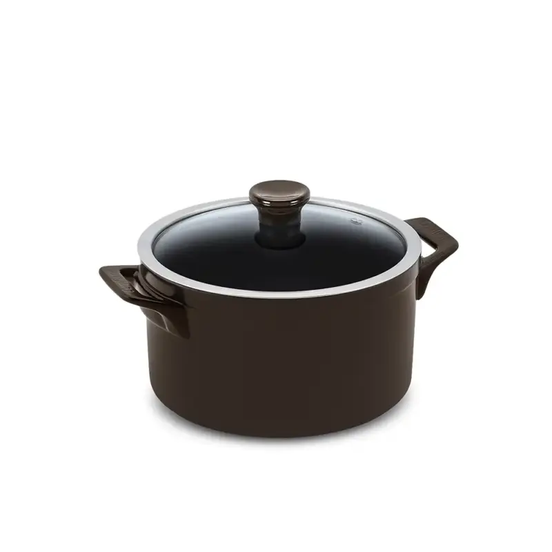 Caçarola Ceraflame Clear 22cm 4000ML Chocolate (Indução)