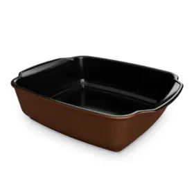 Assadeira Gusto Ceraflame Retangular 24x22x7cm 2000ml - Cobre