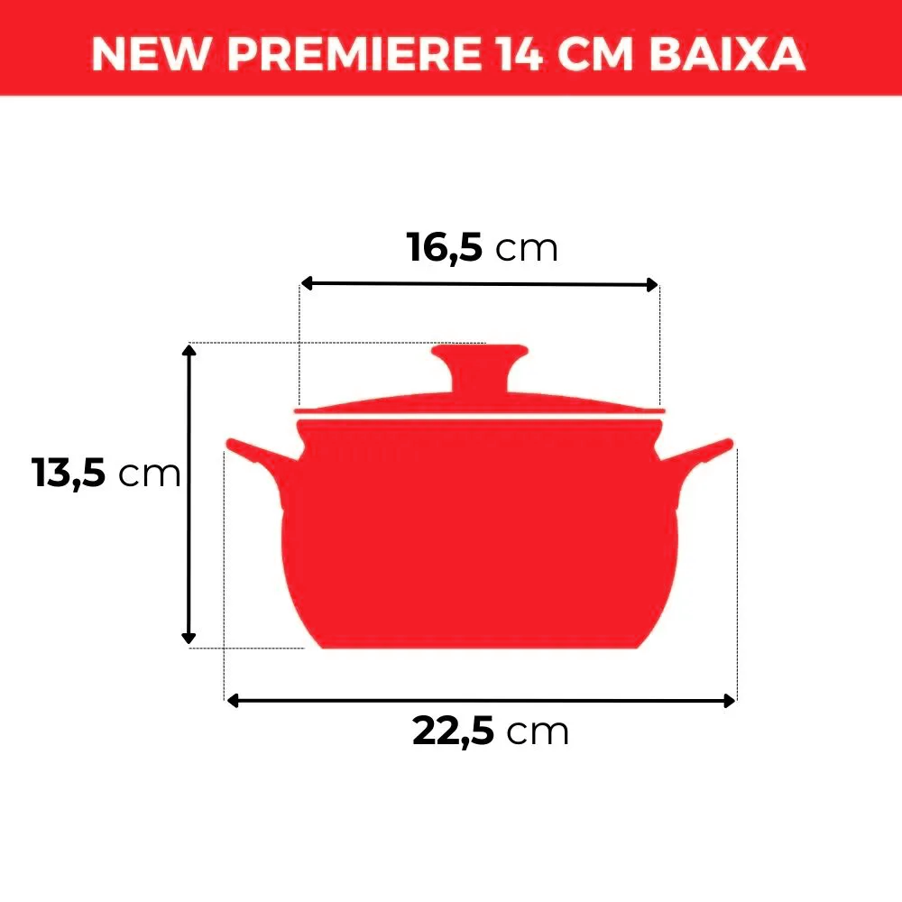 Jogo De Panelas De Cerâmica Ceraflame New Premiere (Joy) 5 peças - Pomodoro - Imagem 3