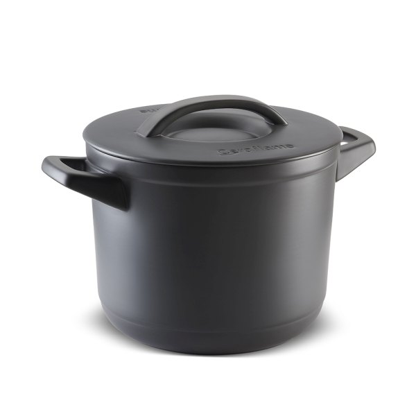 Caçarola Alta Duo+ 24cm 7 Litros - Grafite Com Paredes Altas E Abertura Grande