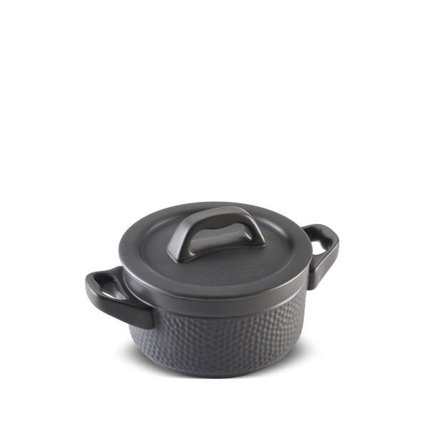 Caçarola Martelada 14cm 900ml - Grafite Elas São Ideais Para O Preparo Individual De Refeições. Evita Desperdícios E Garante À Refeição Um Visual Único E Moderno. Além disso as panelas
