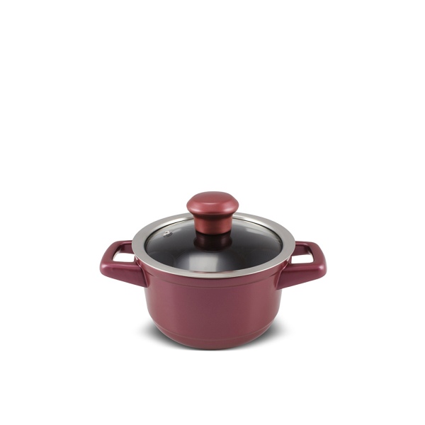 Caçarola Duo 14cm 900ml - Rose Gold A Linha Duo Possui Tampa De Vidro Que Permite Ao Consumidor A Visualização Do Alimento Durante O Preparo Da Refeição. Pode-Se Levar Direto À Mesa