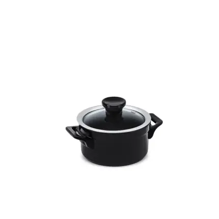 Caçarola Ceraflame Clear 14cm 900ML Preto (Indução)