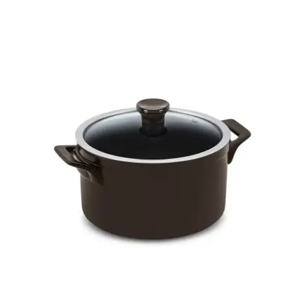 Caçarola Ceraflame Clear 22cm 4000ML Chocolate (Indução)
