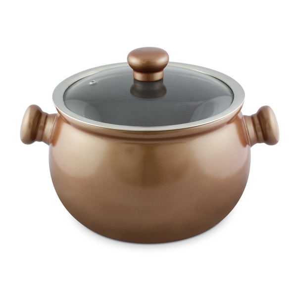 Caçarola Premiere 24cm 7 Litros - Cobre Contam Com Paredes Altas E Abertura Grande