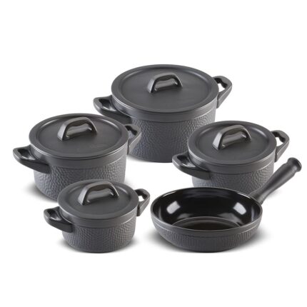 CONJUNTO MARTELADO 5 PCS GRAFITE