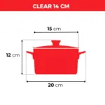 Jogo De Panelas De Cerâmica Ceraflame Clear 5 Pcs - Cobre - Imagem 3