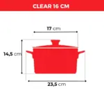 Jogo De Panelas De Cerâmica Ceraflame Clear 5 Pcs - Cobre - Imagem 4