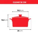 Jogo De Panelas De Cerâmica Ceraflame Clear 5 Pcs - Cobre - Imagem 5