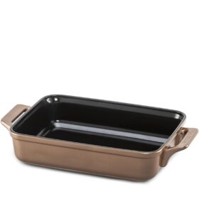 Assadeira Ceraflame Clear  Retangular 34x25cm com Alça 3500ml - Cobre