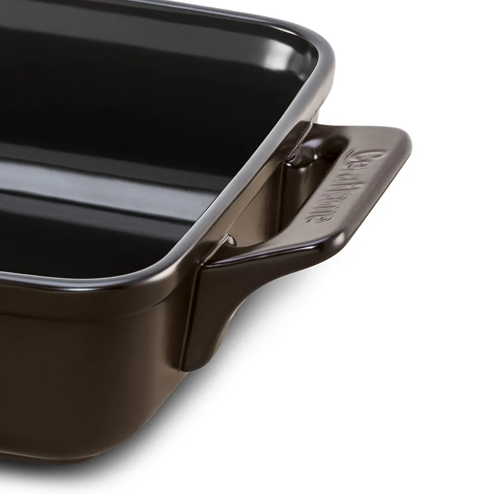 Assadeira Ceraflame Clear Retangular 34x25cm com Alça 3500ml - Chocolate - Imagem 6