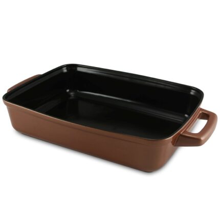 Assadeira Ceraflame Retangular Duo 34,0 x 25,0cm x 7,0cm 3,5,0 Litros - Cobre
