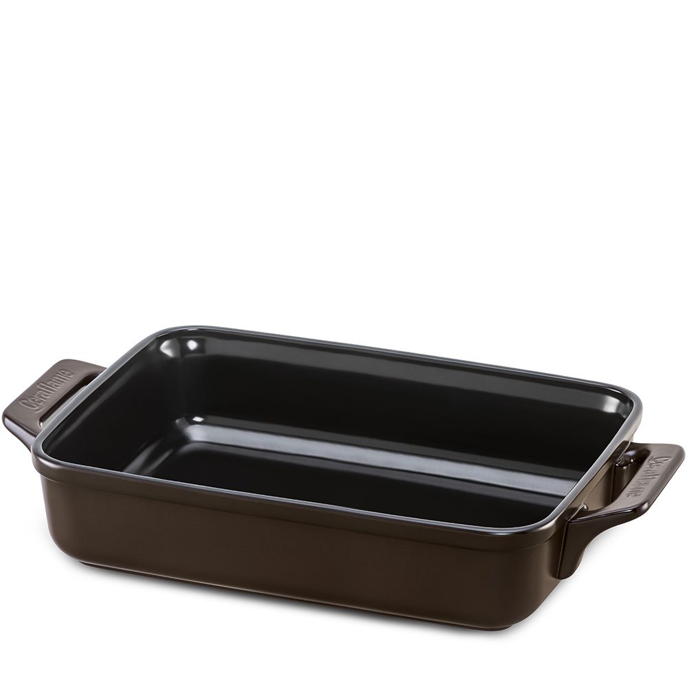 1a41b39de5e38f44be8c5edbae350e67-1.jpg Assadeira Ceraflame Clear Retangular 34x25cm com Alça 3500ml - Chocolate - Imagem 1
