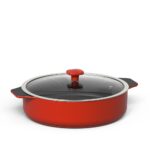 Frigideira Ceraflame  com Alças  Slim 3200ml - Vermelho Coral