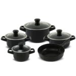 Jogo De Panelas De Cerâmica Ceraflame Duo (Smart) 5 peças - Preto