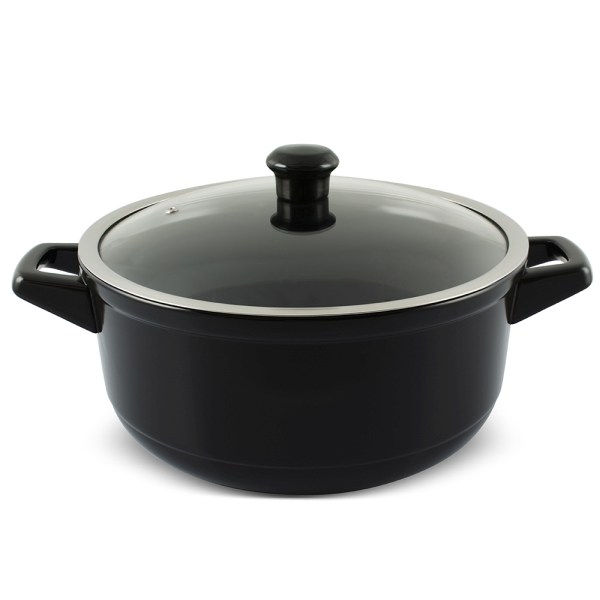 C1113141-1.jpg Caçarola Grande Ceraflame Duo 28cm 6,0 Litros - Preto - Imagem 1