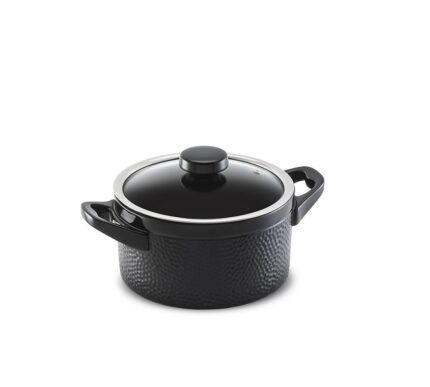 Caçarola Ceraflame Martelada 20cm 3,0 Litros  - Preto (Glass)