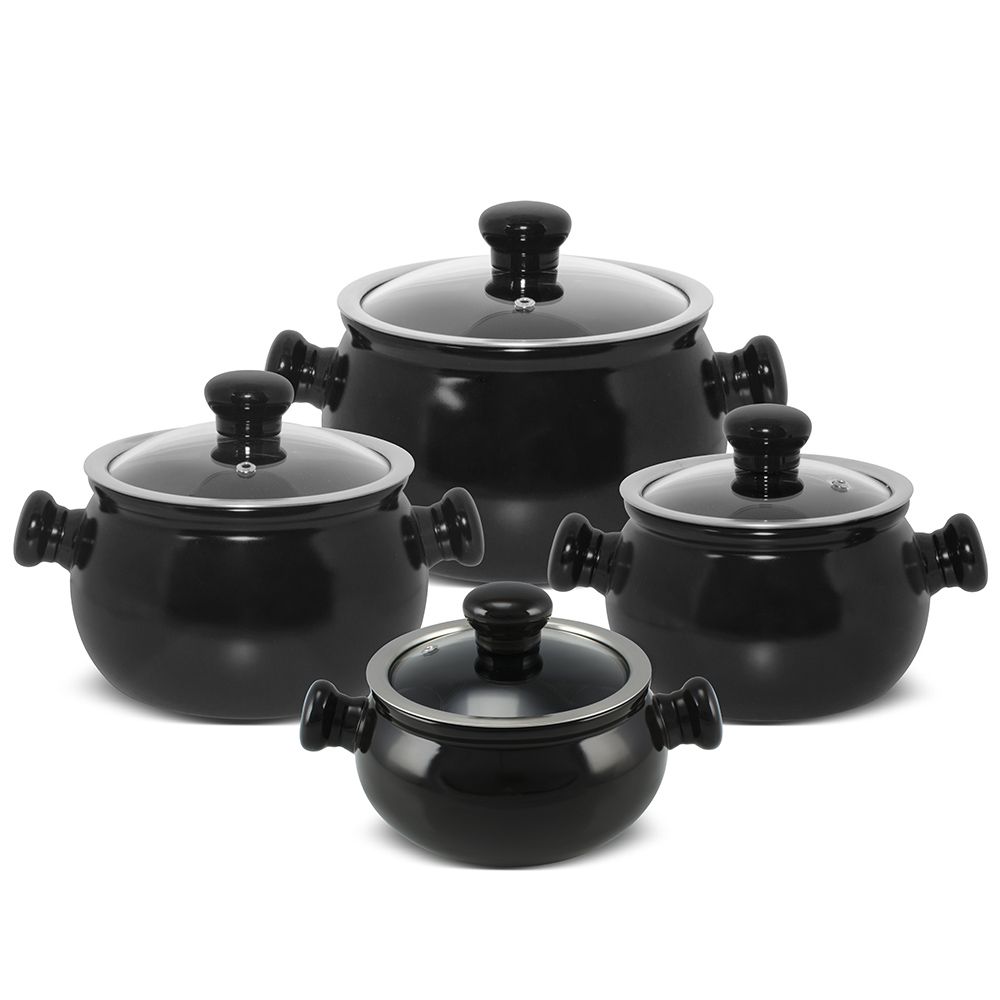 CONJUNTO-PREMIERE-4-PCS-PRETO.jpg Jogo De Panelas De Cerâmica Ceraflame Premiere 4 peças - Preto - Imagem 1