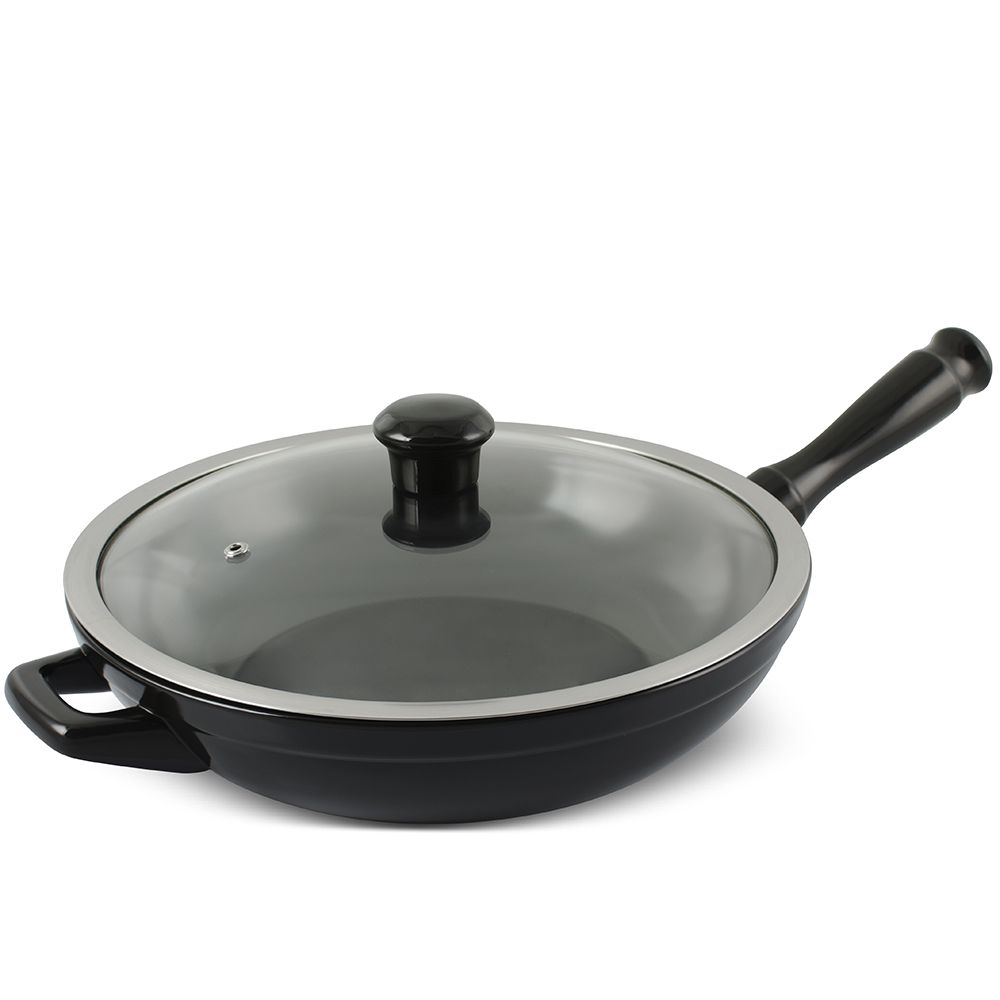 F315141-Frigideira-Duo-28-Preta-1.jpg Frigideira Ceraflame Duo 28cm 2,0 Litros - Preto - Imagem 1