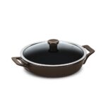 Frigideira Ceraflame Clear 28cm com alça 2500ml - Chocolate (Indução)