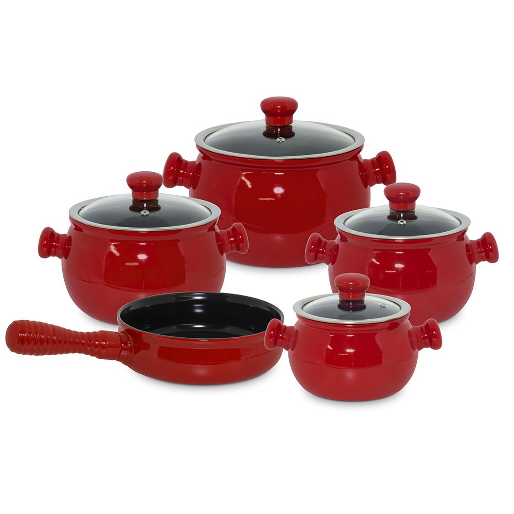 J51261419_conjunto_5pecas_premiere_pomodoro-1.jpg Jogo De Panelas De Cerâmica Ceraflame Premiere 5 Peças - Pomodoro - Imagem 1