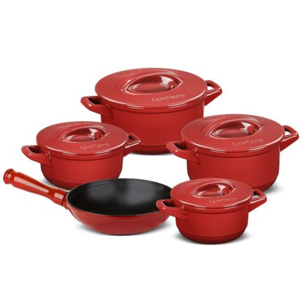 Jogo De Panelas De Cerâmica Ceraflame Duo+ 5 Peças - Pomodoro