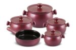 Jogo De Panelas De Cerâmica Ceraflame Premiere+ 5 Pcs - Rose Gold