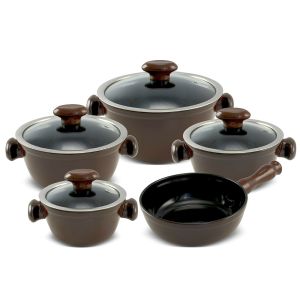 J607545-4.jpg Jogo De Panelas De Cerâmica Ceraflame Chef 5 Pcs - Chocolate - Imagem 1
