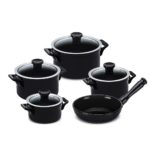 Jogo De Panelas De Cerâmica Ceraflame Clear 5 Pcs (indução) - Preto