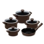 Jogo De Panelas De Cerâmica Ceraflame Clear 5 Pcs (indução) - Chocolate