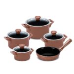 Jogo De Panelas De Cerâmica Ceraflame Clear 5 Pcs (indução) - Cobre