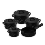 Jogo De Panelas De Cerâmica Ceraflame Twist+ 5 Pcs (indução) - Preto