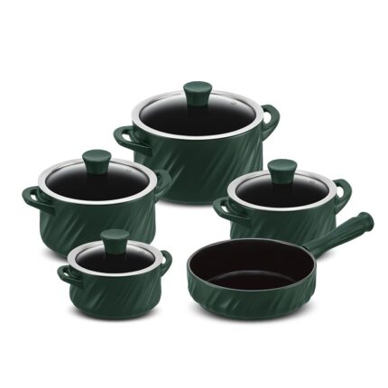 Jogo De Panelas De Cerâmica Ceraflame Twist 5 Pcs (indução)- Matte