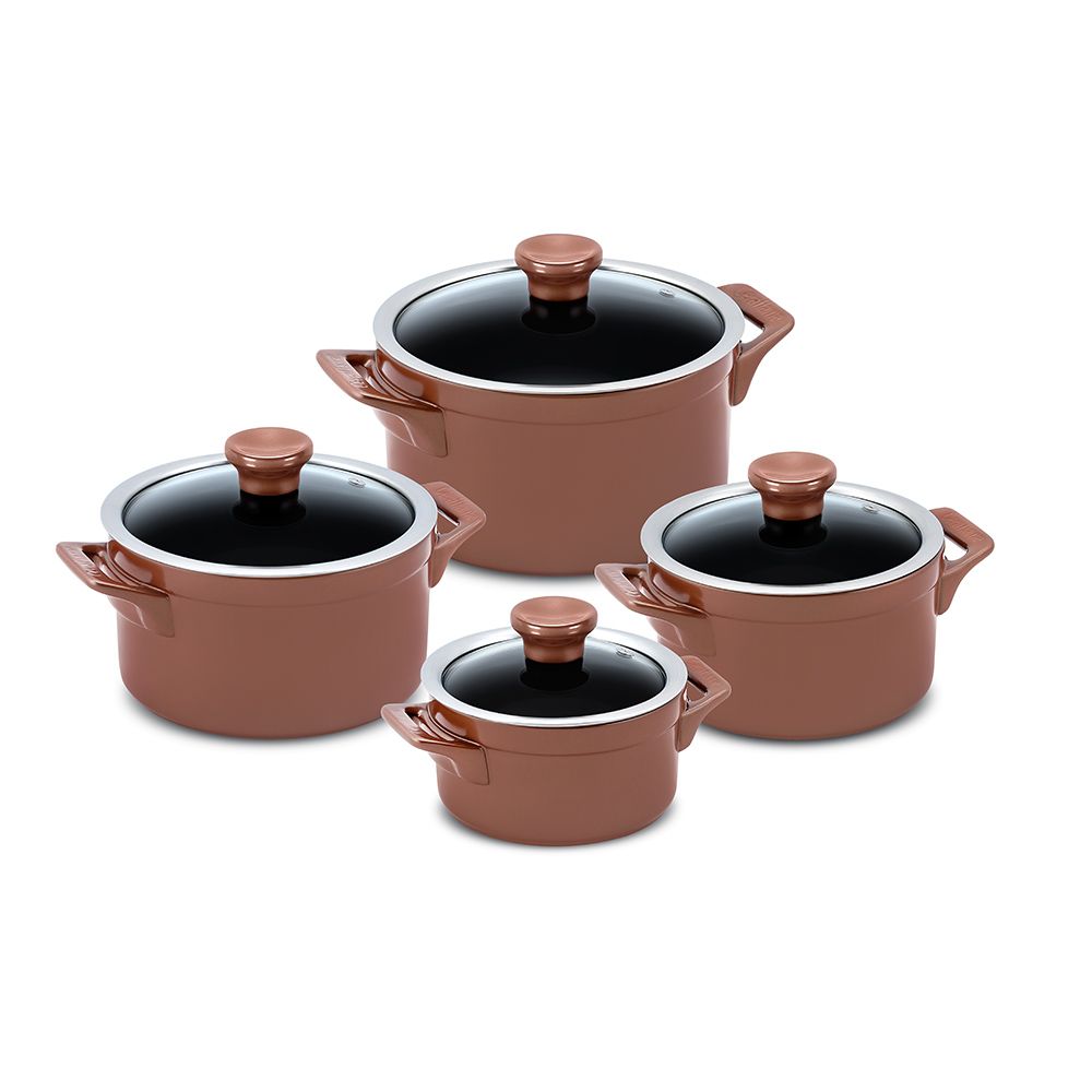 J642949-CONJUNTO-CLEAR-4-PCS-COBRE.jpg Jogo De Panelas De Cerâmica Ceraflame Clear 4 Peças - Cobre - Imagem 1