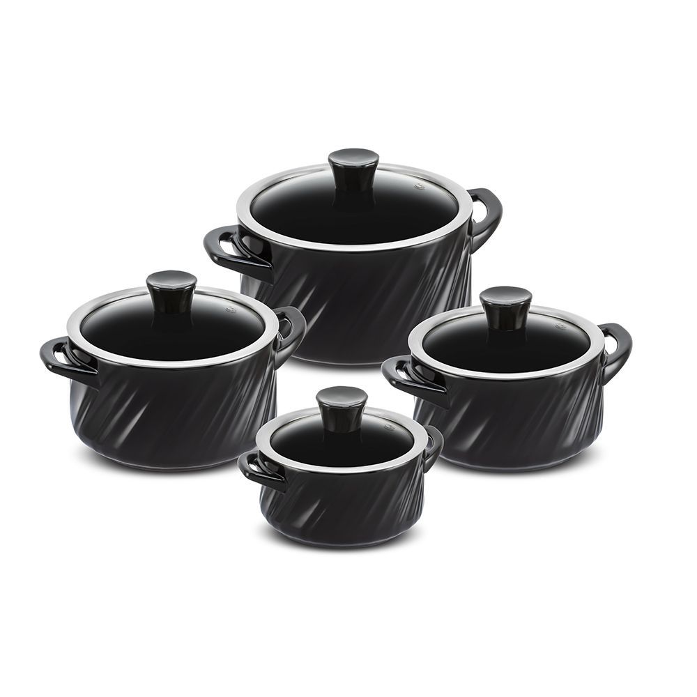 J643141-CONJUNTO-TWIST-4-PCS-PRETO.jpg Jogo De Panelas De Cerâmica Ceraflame Twist 4 Peças - Preto - Imagem 1