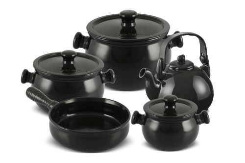 J704181-4.jpg Jogo De Panelas De Cerâmica Ceraflame Premiere+ (Colonial) 5 Pcs - Preto - Imagem 1