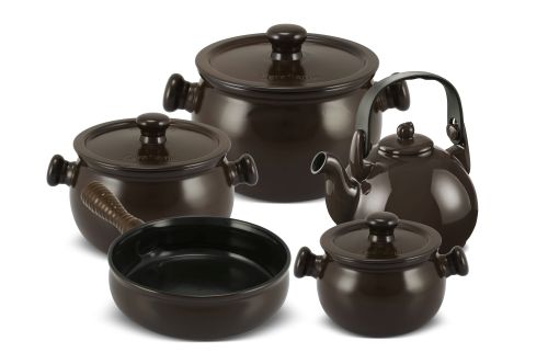 J704585-4.jpg Jogo De Panelas De Cerâmica Ceraflame Premiere+ (Colonial) 5 Pcs - Chocolate - Imagem 1